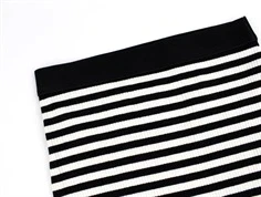 Name It black stribet long slim nederdel